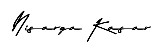 Practice writing Nisarga Kasar with the flow of Asem Kandis PERSONAL USE lettering. A fantastic source of inspiration for developing your personal signature style. Nisarga Kasar signature style 9 images and pictures png