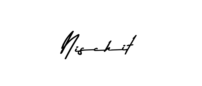 Use a signature maker to create a handwritten signature online. With this signature software, you can design (Asem Kandis PERSONAL USE) your own signature for name Nischit. Nischit signature style 9 images and pictures png