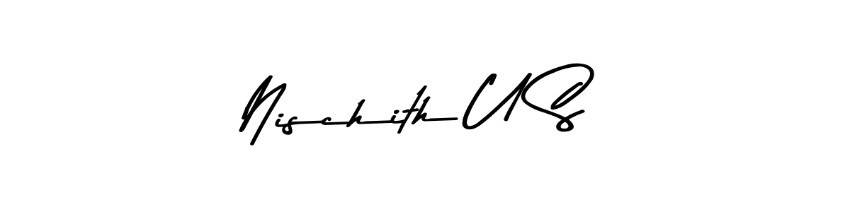 It looks lik you need a new signature style for name Nischith U S. Design unique handwritten (Asem Kandis PERSONAL USE) signature with our free signature maker in just a few clicks. Nischith U S signature style 9 images and pictures png