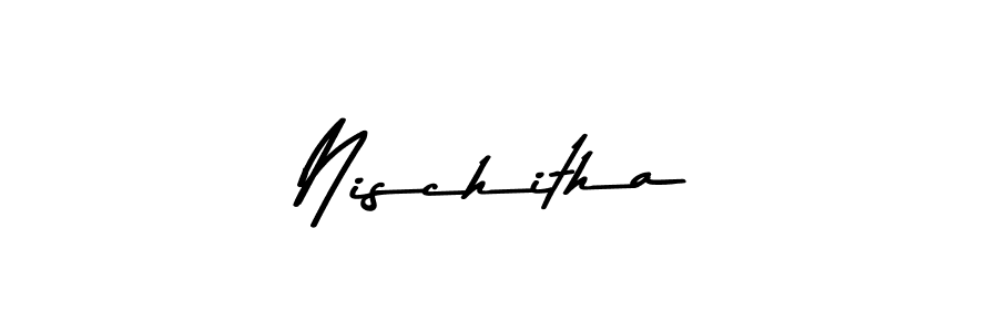 Use a signature maker to create a handwritten signature online. With this signature software, you can design (Asem Kandis PERSONAL USE) your own signature for name Nischitha. Nischitha signature style 9 images and pictures png