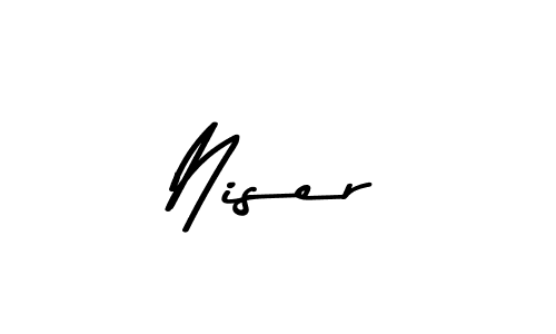Make a beautiful signature design for name Niser. With this signature (Asem Kandis PERSONAL USE) style, you can create a handwritten signature for free. Niser signature style 9 images and pictures png