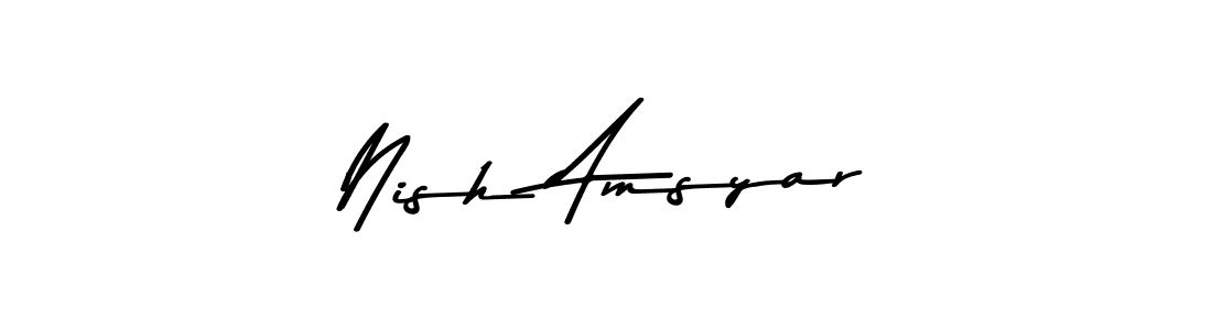 Make a beautiful signature design for name Nish Amsyar. Use this online signature maker to create a handwritten signature for free. Nish Amsyar signature style 9 images and pictures png