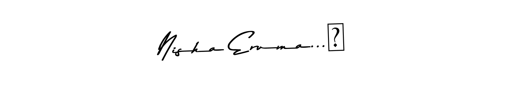 The best way (Asem Kandis PERSONAL USE) to make a short signature is to pick only two or three words in your name. The name Nisha Eruma...♡ include a total of six letters. For converting this name. Nisha Eruma...♡ signature style 9 images and pictures png