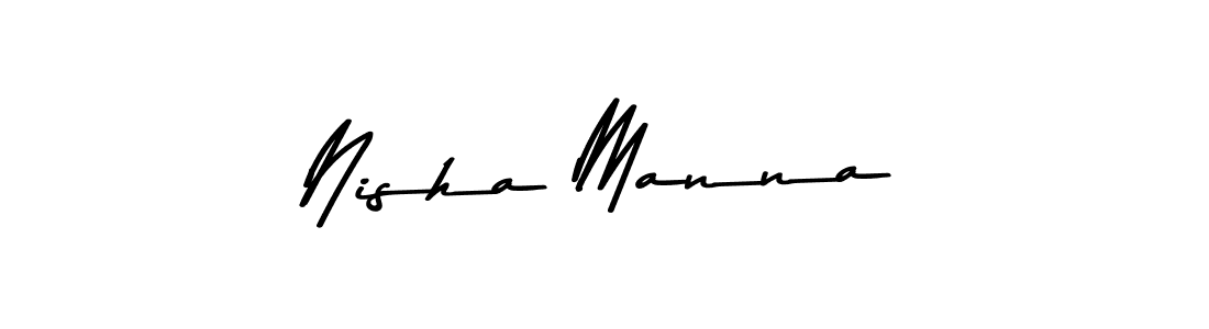 Nisha Manna stylish signature style. Best Handwritten Sign (Asem Kandis PERSONAL USE) for my name. Handwritten Signature Collection Ideas for my name Nisha Manna. Nisha Manna signature style 9 images and pictures png