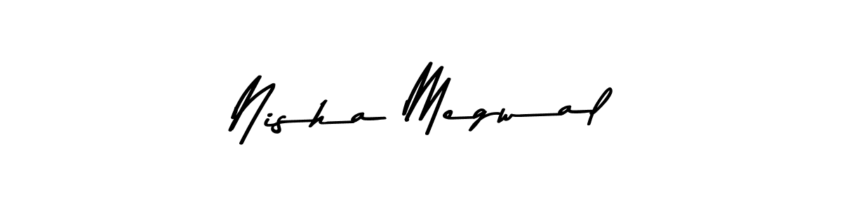 Design your own signature with our free online signature maker. With this signature software, you can create a handwritten (Asem Kandis PERSONAL USE) signature for name Nisha Megwal. Nisha Megwal signature style 9 images and pictures png