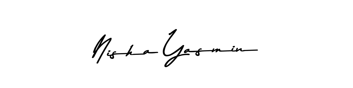 Also You can easily find your signature by using the search form. We will create Nisha Yasmin name handwritten signature images for you free of cost using Asem Kandis PERSONAL USE sign style. Nisha Yasmin signature style 9 images and pictures png