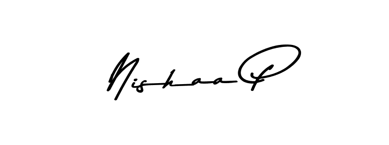 Design your own signature with our free online signature maker. With this signature software, you can create a handwritten (Asem Kandis PERSONAL USE) signature for name Nishaa P. Nishaa P signature style 9 images and pictures png
