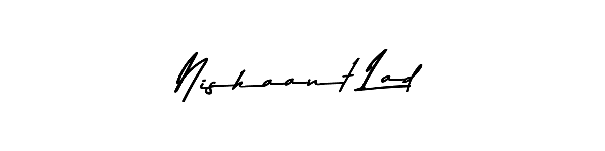 Also You can easily find your signature by using the search form. We will create Nishaant Lad name handwritten signature images for you free of cost using Asem Kandis PERSONAL USE sign style. Nishaant Lad signature style 9 images and pictures png