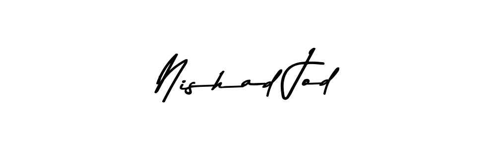 The best way (Asem Kandis PERSONAL USE) to make a short signature is to pick only two or three words in your name. The name Nishad Jod include a total of six letters. For converting this name. Nishad Jod signature style 9 images and pictures png