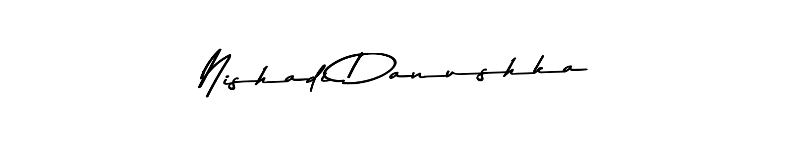 Nishadi Danushka stylish signature style. Best Handwritten Sign (Asem Kandis PERSONAL USE) for my name. Handwritten Signature Collection Ideas for my name Nishadi Danushka. Nishadi Danushka signature style 9 images and pictures png