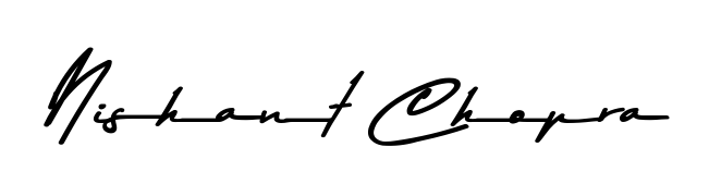 Style your name Nishant Chopra with confidence using Asem Kandis PERSONAL USE signature design. Simple, elegant, and ready for immediate document use. Nishant Chopra signature style 9 images and pictures png