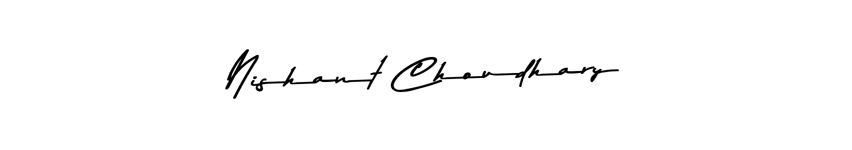 Make a beautiful signature design for name Nishant Choudhary. With this signature (Asem Kandis PERSONAL USE) style, you can create a handwritten signature for free. Nishant Choudhary signature style 9 images and pictures png
