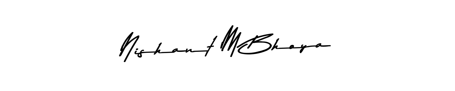 Once you've used our free online signature maker to create your best signature Asem Kandis PERSONAL USE style, it's time to enjoy all of the benefits that Nishant M Bhoya name signing documents. Nishant M Bhoya signature style 9 images and pictures png