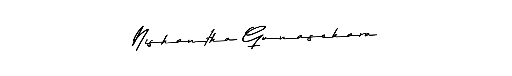 Use a signature maker to create a handwritten signature online. With this signature software, you can design (Asem Kandis PERSONAL USE) your own signature for name Nishantha Gunasekara. Nishantha Gunasekara signature style 9 images and pictures png