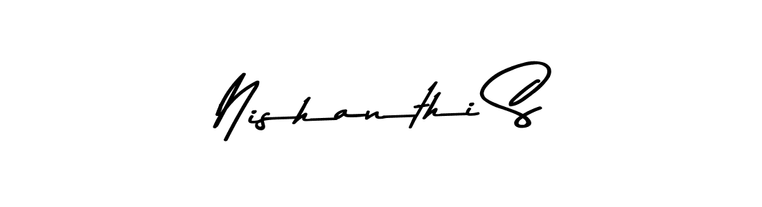 How to make Nishanthi S signature? Asem Kandis PERSONAL USE is a professional autograph style. Create handwritten signature for Nishanthi S name. Nishanthi S signature style 9 images and pictures png