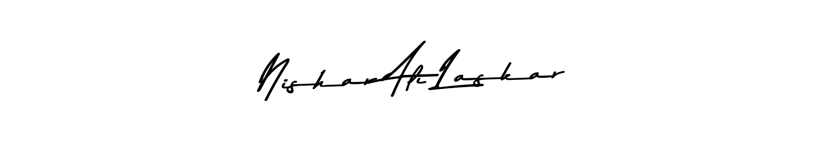 This is the best signature style for the Nishar Ali Laskar name. Also you like these signature font (Asem Kandis PERSONAL USE). Mix name signature. Nishar Ali Laskar signature style 9 images and pictures png