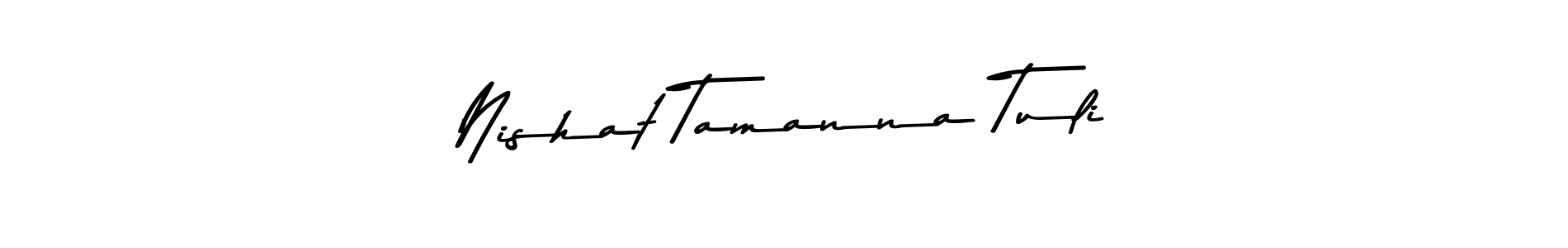 Use a signature maker to create a handwritten signature online. With this signature software, you can design (Asem Kandis PERSONAL USE) your own signature for name Nishat Tamanna Tuli. Nishat Tamanna Tuli signature style 9 images and pictures png