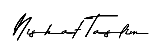 Upgrade your professional image with Nishat Taslim signature created with Asem Kandis PERSONAL USE font. Fast, free, and watermark-free download. Nishat Taslim signature style 9 images and pictures png