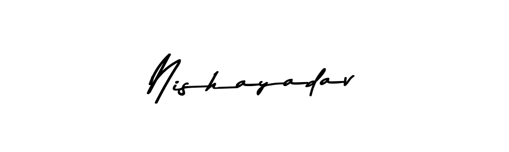 Design your own signature with our free online signature maker. With this signature software, you can create a handwritten (Asem Kandis PERSONAL USE) signature for name Nishayadav. Nishayadav signature style 9 images and pictures png