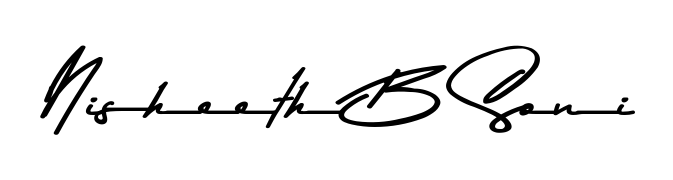 Practice writing Nisheeth B Soni with the flow of Asem Kandis PERSONAL USE lettering. A fantastic source of inspiration for developing your personal signature style. Nisheeth B Soni signature style 9 images and pictures png