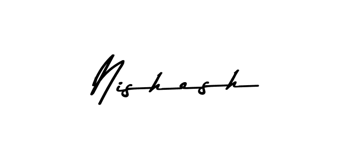 Use a signature maker to create a handwritten signature online. With this signature software, you can design (Asem Kandis PERSONAL USE) your own signature for name Nishesh. Nishesh signature style 9 images and pictures png