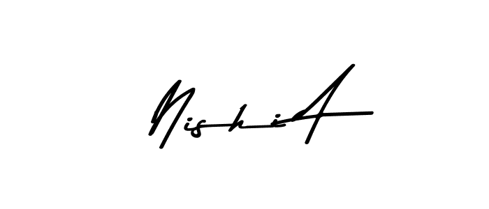 Design your own signature with our free online signature maker. With this signature software, you can create a handwritten (Asem Kandis PERSONAL USE) signature for name Nishi A. Nishi A signature style 9 images and pictures png