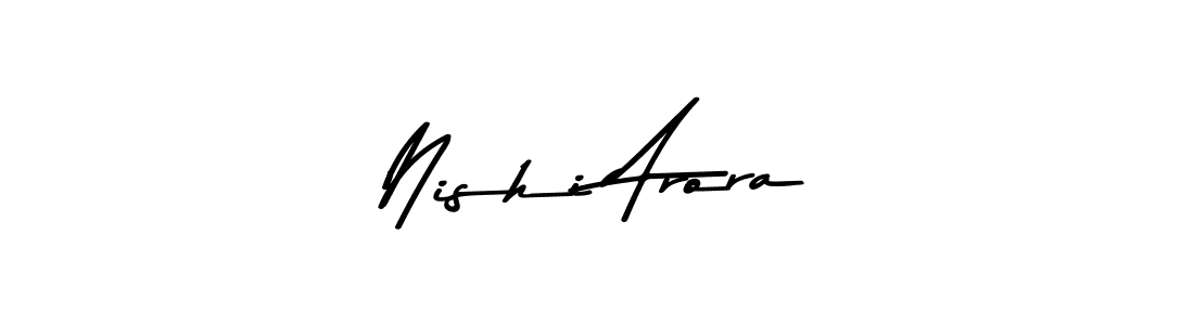 Create a beautiful signature design for name Nishi Arora. With this signature (Asem Kandis PERSONAL USE) fonts, you can make a handwritten signature for free. Nishi Arora signature style 9 images and pictures png