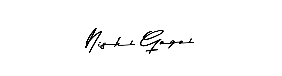Use a signature maker to create a handwritten signature online. With this signature software, you can design (Asem Kandis PERSONAL USE) your own signature for name Nishi Gogoi. Nishi Gogoi signature style 9 images and pictures png