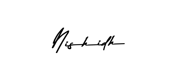 Nishidh stylish signature style. Best Handwritten Sign (Asem Kandis PERSONAL USE) for my name. Handwritten Signature Collection Ideas for my name Nishidh. Nishidh signature style 9 images and pictures png