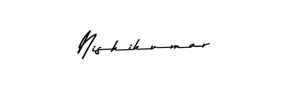 Design your own signature with our free online signature maker. With this signature software, you can create a handwritten (Asem Kandis PERSONAL USE) signature for name Nishikumar. Nishikumar signature style 9 images and pictures png