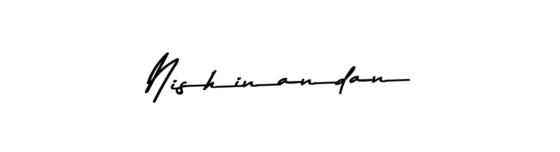 How to make Nishinandan signature? Asem Kandis PERSONAL USE is a professional autograph style. Create handwritten signature for Nishinandan name. Nishinandan signature style 9 images and pictures png