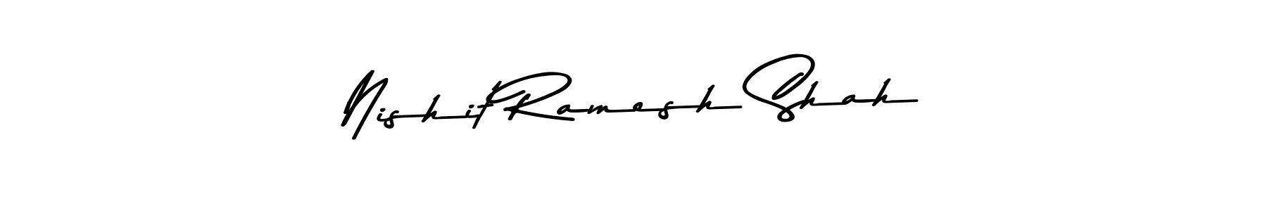 Also You can easily find your signature by using the search form. We will create Nishit Ramesh Shah name handwritten signature images for you free of cost using Asem Kandis PERSONAL USE sign style. Nishit Ramesh Shah signature style 9 images and pictures png