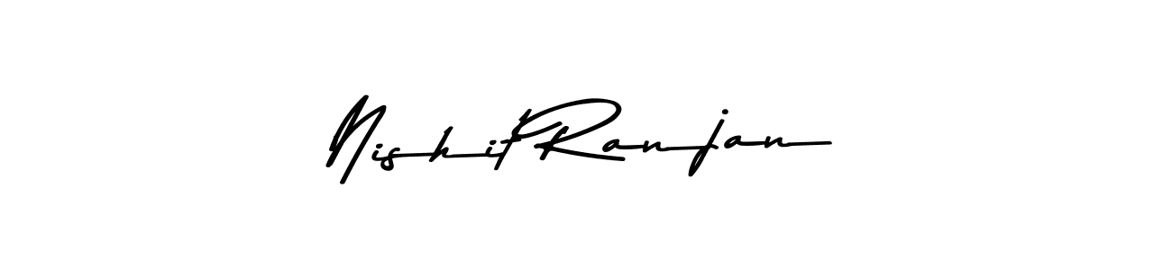 Create a beautiful signature design for name Nishit Ranjan. With this signature (Asem Kandis PERSONAL USE) fonts, you can make a handwritten signature for free. Nishit Ranjan signature style 9 images and pictures png