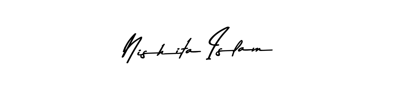 How to make Nishita Islam signature? Asem Kandis PERSONAL USE is a professional autograph style. Create handwritten signature for Nishita Islam name. Nishita Islam signature style 9 images and pictures png