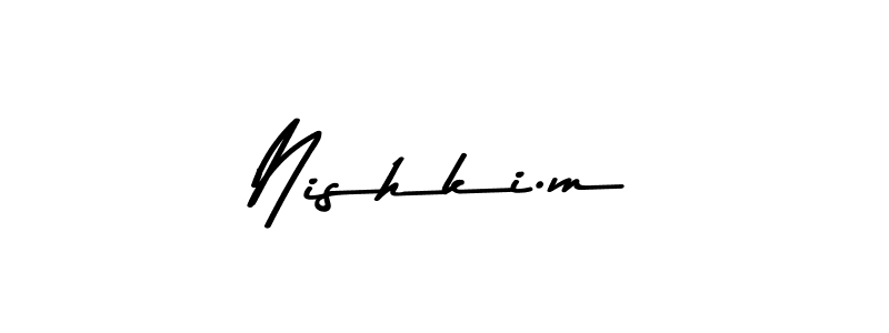 Nishki.m stylish signature style. Best Handwritten Sign (Asem Kandis PERSONAL USE) for my name. Handwritten Signature Collection Ideas for my name Nishki.m. Nishki.m signature style 9 images and pictures png