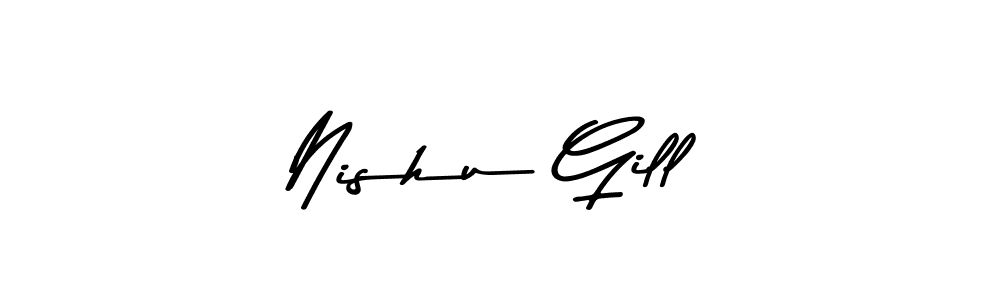 Nishu Gill stylish signature style. Best Handwritten Sign (Asem Kandis PERSONAL USE) for my name. Handwritten Signature Collection Ideas for my name Nishu Gill. Nishu Gill signature style 9 images and pictures png