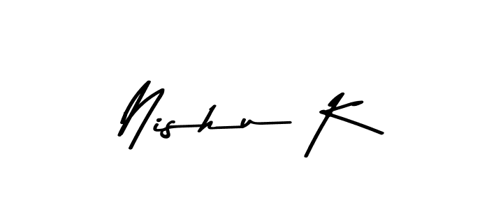 You should practise on your own different ways (Asem Kandis PERSONAL USE) to write your name (Nishu K) in signature. don't let someone else do it for you. Nishu K signature style 9 images and pictures png