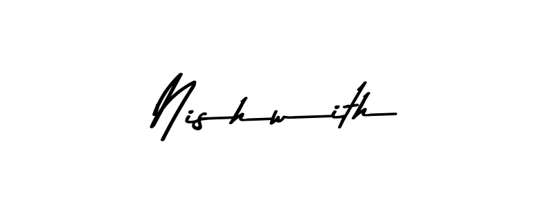 Make a beautiful signature design for name Nishwith. With this signature (Asem Kandis PERSONAL USE) style, you can create a handwritten signature for free. Nishwith signature style 9 images and pictures png