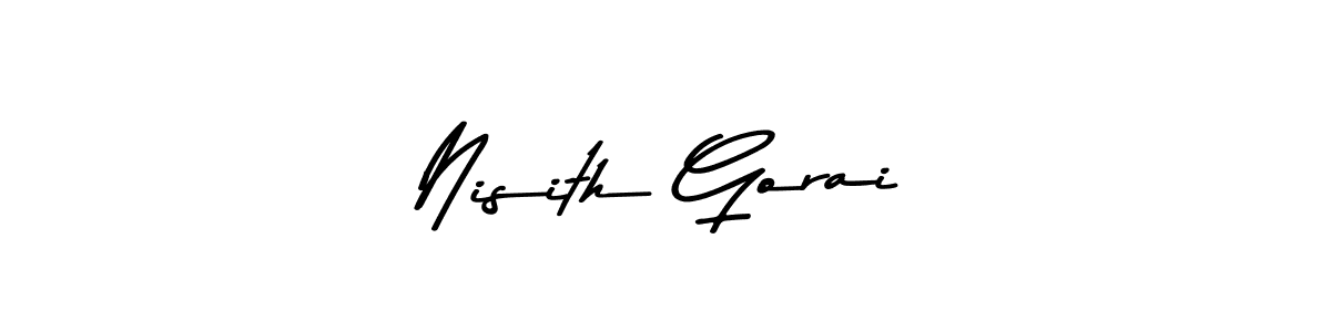 Make a beautiful signature design for name Nisith Gorai. With this signature (Asem Kandis PERSONAL USE) style, you can create a handwritten signature for free. Nisith Gorai signature style 9 images and pictures png