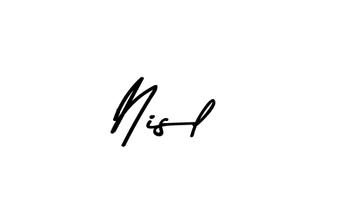 if you are searching for the best signature style for your name Nisl . so please give up your signature search. here we have designed multiple signature styles  using Asem Kandis PERSONAL USE. Nisl  signature style 9 images and pictures png