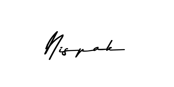 Make a beautiful signature design for name Nispak. With this signature (Asem Kandis PERSONAL USE) style, you can create a handwritten signature for free. Nispak signature style 9 images and pictures png