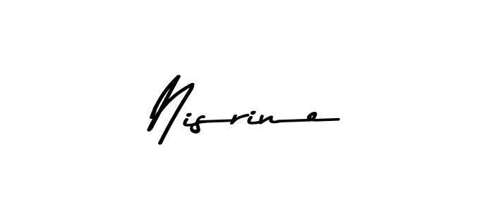 Nisrine stylish signature style. Best Handwritten Sign (Asem Kandis PERSONAL USE) for my name. Handwritten Signature Collection Ideas for my name Nisrine. Nisrine signature style 9 images and pictures png