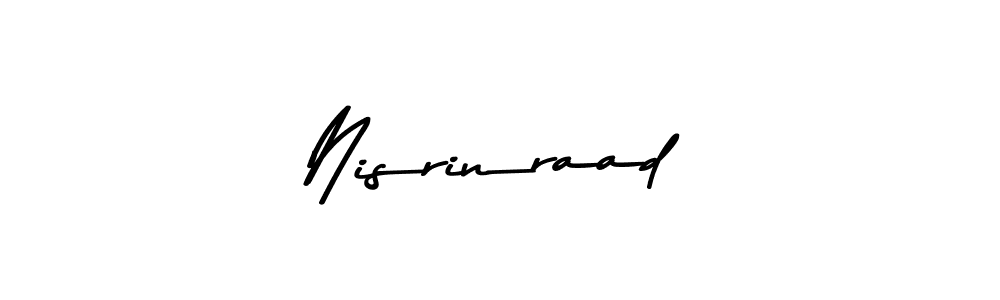 Design your own signature with our free online signature maker. With this signature software, you can create a handwritten (Asem Kandis PERSONAL USE) signature for name Nisrinraad. Nisrinraad signature style 9 images and pictures png