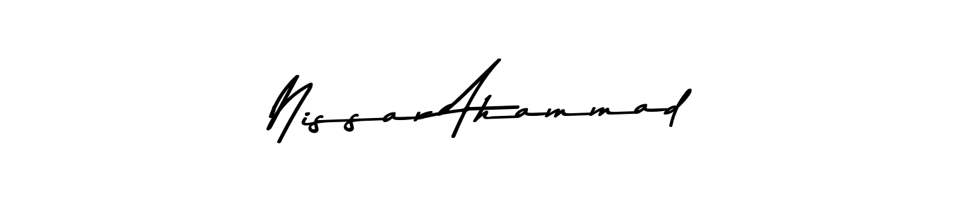 How to make Nissar Ahammad signature? Asem Kandis PERSONAL USE is a professional autograph style. Create handwritten signature for Nissar Ahammad name. Nissar Ahammad signature style 9 images and pictures png