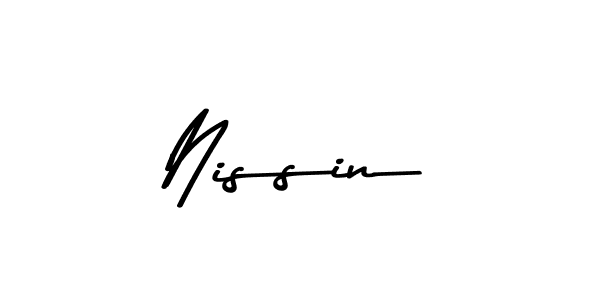 Make a beautiful signature design for name Nissin. With this signature (Asem Kandis PERSONAL USE) style, you can create a handwritten signature for free. Nissin signature style 9 images and pictures png
