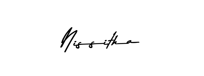 Similarly Asem Kandis PERSONAL USE is the best handwritten signature design. Signature creator online .You can use it as an online autograph creator for name Nissitha. Nissitha signature style 9 images and pictures png