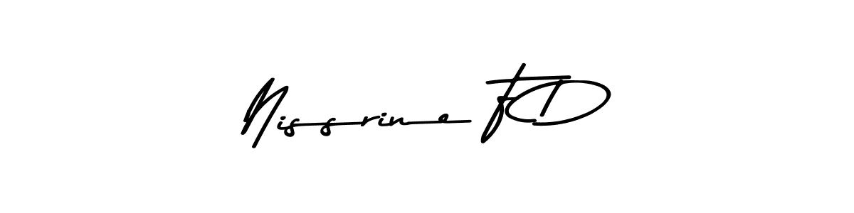 Asem Kandis PERSONAL USE is a professional signature style that is perfect for those who want to add a touch of class to their signature. It is also a great choice for those who want to make their signature more unique. Get Nissrine F D name to fancy signature for free. Nissrine F D signature style 9 images and pictures png