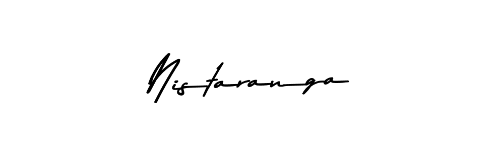Design your own signature with our free online signature maker. With this signature software, you can create a handwritten (Asem Kandis PERSONAL USE) signature for name Nistaranga. Nistaranga signature style 9 images and pictures png