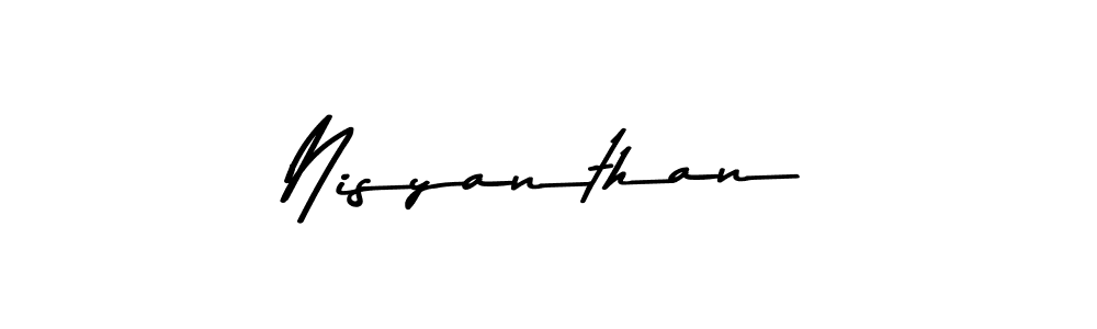 Also we have Nisyanthan name is the best signature style. Create professional handwritten signature collection using Asem Kandis PERSONAL USE autograph style. Nisyanthan signature style 9 images and pictures png
