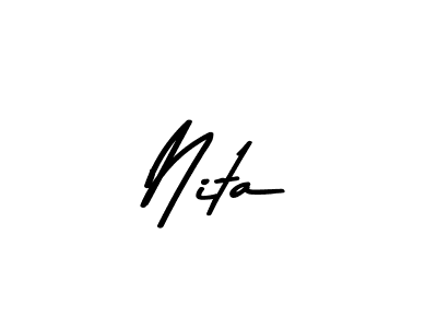 Use a signature maker to create a handwritten signature online. With this signature software, you can design (Asem Kandis PERSONAL USE) your own signature for name Nita. Nita signature style 9 images and pictures png